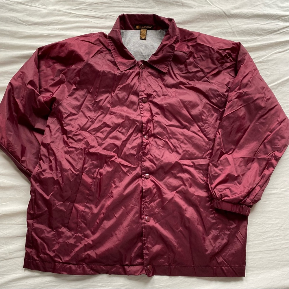 Men's Burgundy Windbreaker - Lightweight Outerwear